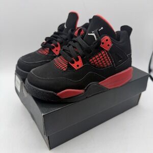 Nike Air Jordan 4 OG PS Red Thunder (BQ7669-016) Little Kids Size 10.5C EUC READ